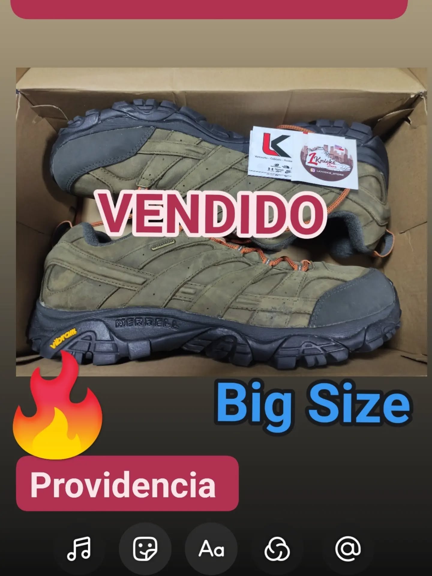 www.lkstore.cl
Grx @nonni_nomade por la confianza depositada en nuestros artículos Merrell Big Size desde la comuna de Providencia... #lkstore #lknicks_store #zapatillastallasgrandes #tallasgrandeschile #Seguimosdandosolucionesasusnecesidadesdeportivas